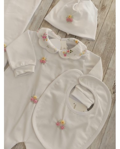 Corredino Bisou rose e fiori