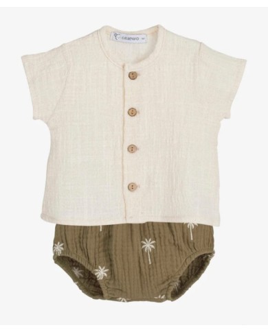 Camicia e pantaloni palma Calamaro