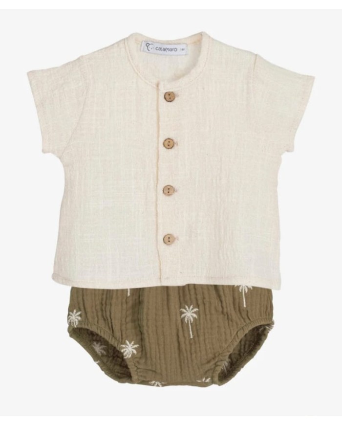 Camicia e pantaloni palma Calamaro