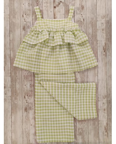 Completo in Vichy verde Del Sur