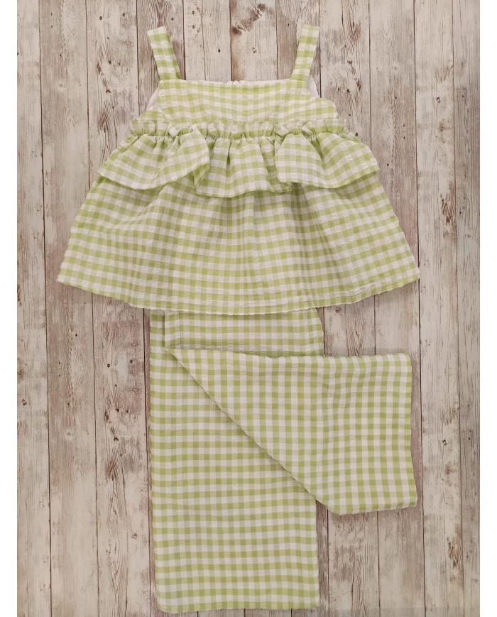 Completo in Vichy verde Del Sur