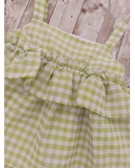 Completo in Vichy verde Del Sur