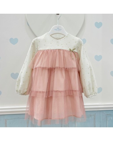 Vestito a Balze Rosa