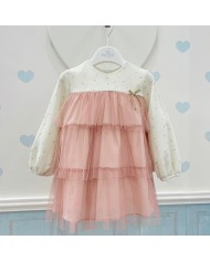 Vestito a Balze Rosa