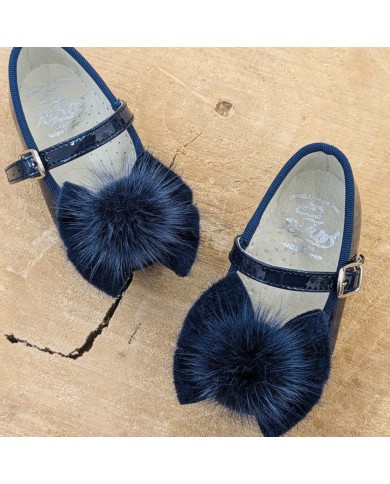 Ballerina Blu in Vernice con Fiocco