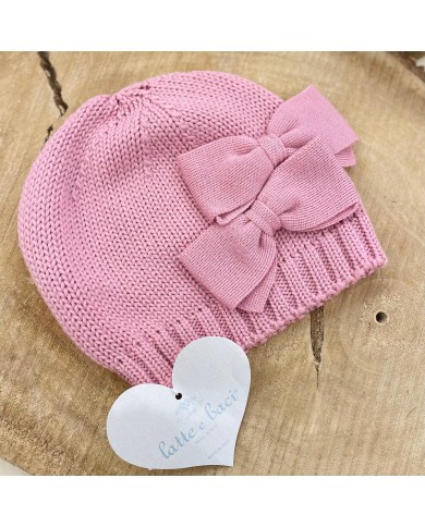 Cappello Bimba Doppio Fiocco