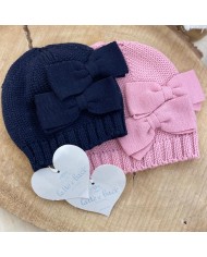 Cappello Bimba Doppio Fiocco