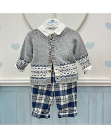 Completo 3 pz Grigio e Blu