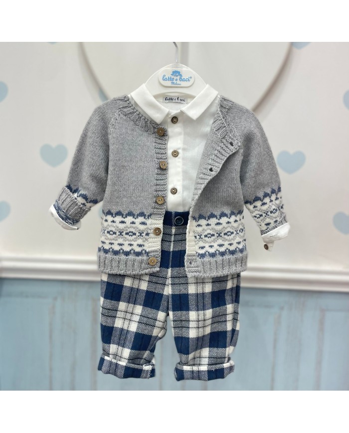 Completo 3 pz Grigio e Blu