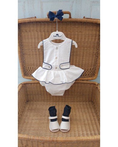 PAGLIACCETTO BIANCO /BLU