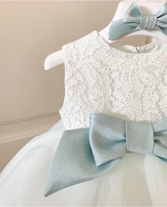 Abito Acquamarina in pizzo