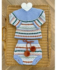 Completo 4 pezzi Celeste