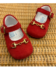 Scarpe Velluto da culla Bordò