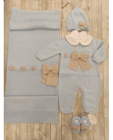 Corredino Baby Lord con fiocco sabbia