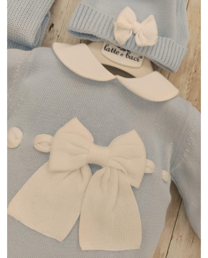 corredino Baby Lord cielo fiocco bianco